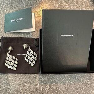 Saint Laurent Crystal Earrings brand new never worn